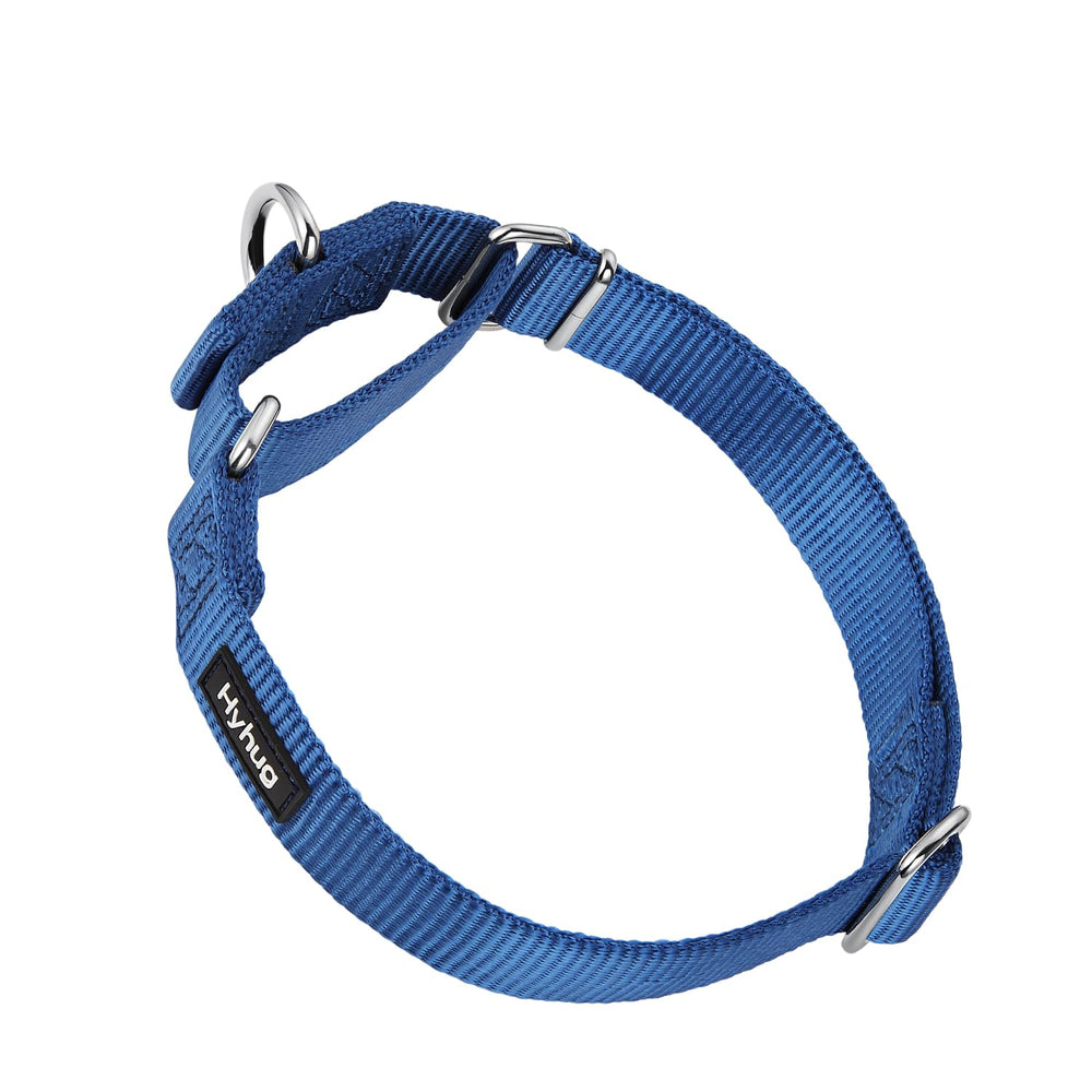Hyhug collier martingale face avant montrant couleur bleue et coupe résistante