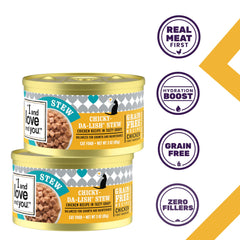 I AND LOVE AND YOU comparaison d'échelle montrant la taille 3 oz pour mesurer les portions