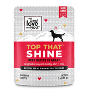 I and love and you emballage avant du sachet boeuf en sauce montrant le produit