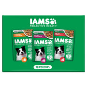 IAMS avant emballage variété montrant aspect du paquet et information pratique