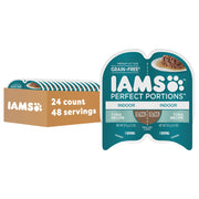 IAMS emballage avant 24 comptages montrant l’offre pratique et la qualité