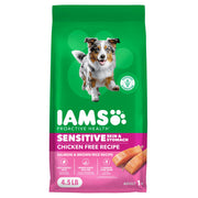 IAMS emballage avant Proactive Health montrant la recette au saumon et riz, rassurant