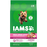 IAMS emballage devant Small Breed montrant recette poulet bénéfice nutrition