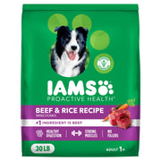 IAMS emballage frontal 30 lb montrant bénéfice nutritionnel complet