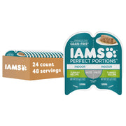 IAMS emballage avant montrant le produit et bénéfice praticité
