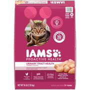 IAMS emballage face poulet montrant bénéfice santé urinaire