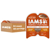 IAMS emballage avant montrant format pratique et avantages produits