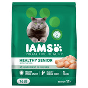 IAMS emballage 16 lb face montrant la recette poulet et bénéfice nutritionnel