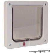 Ideal Pet Products chatière face avant montrant la porte transparente et contrôle pratique