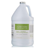 iGroom bidon gallon face montrant étiquette et usage professionnel