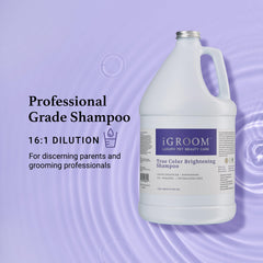 iGroom comparaison d'échelle montrant taille gallon pour économies en salon