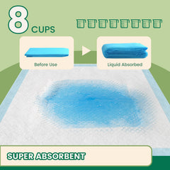 IMMCUTE tapis utilisé par un chiot, facilite l'apprentissage propreté