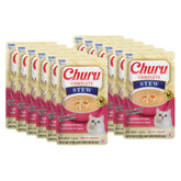 INABA emballage avant Churu Complete Stew poulet et saumon montrant le design et quantité