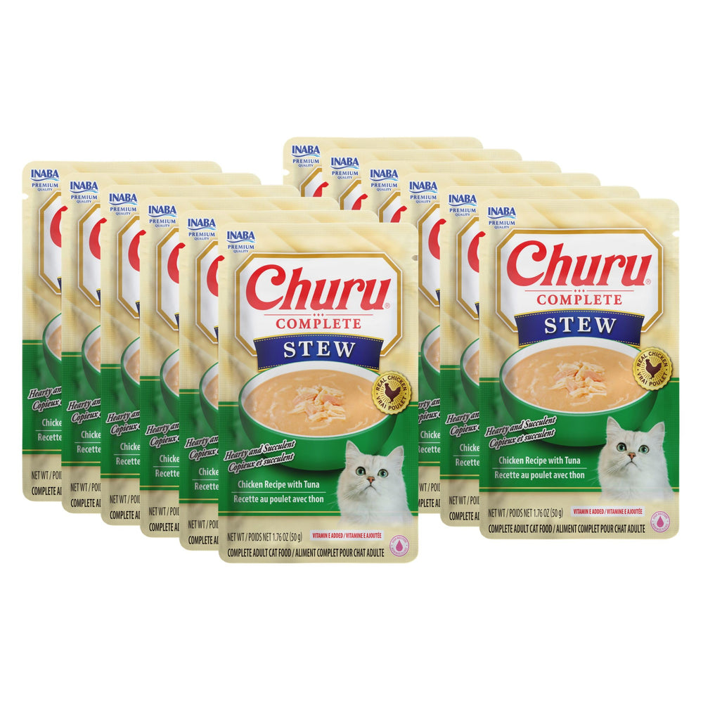INABA emballage Churu Complete Stew face visible, aspect pratique et attractif