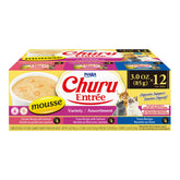 INABA Churu Entrée Mousse face avant de la boîte montrant l'étiquette et l'ouverture facile, appétit immédiat