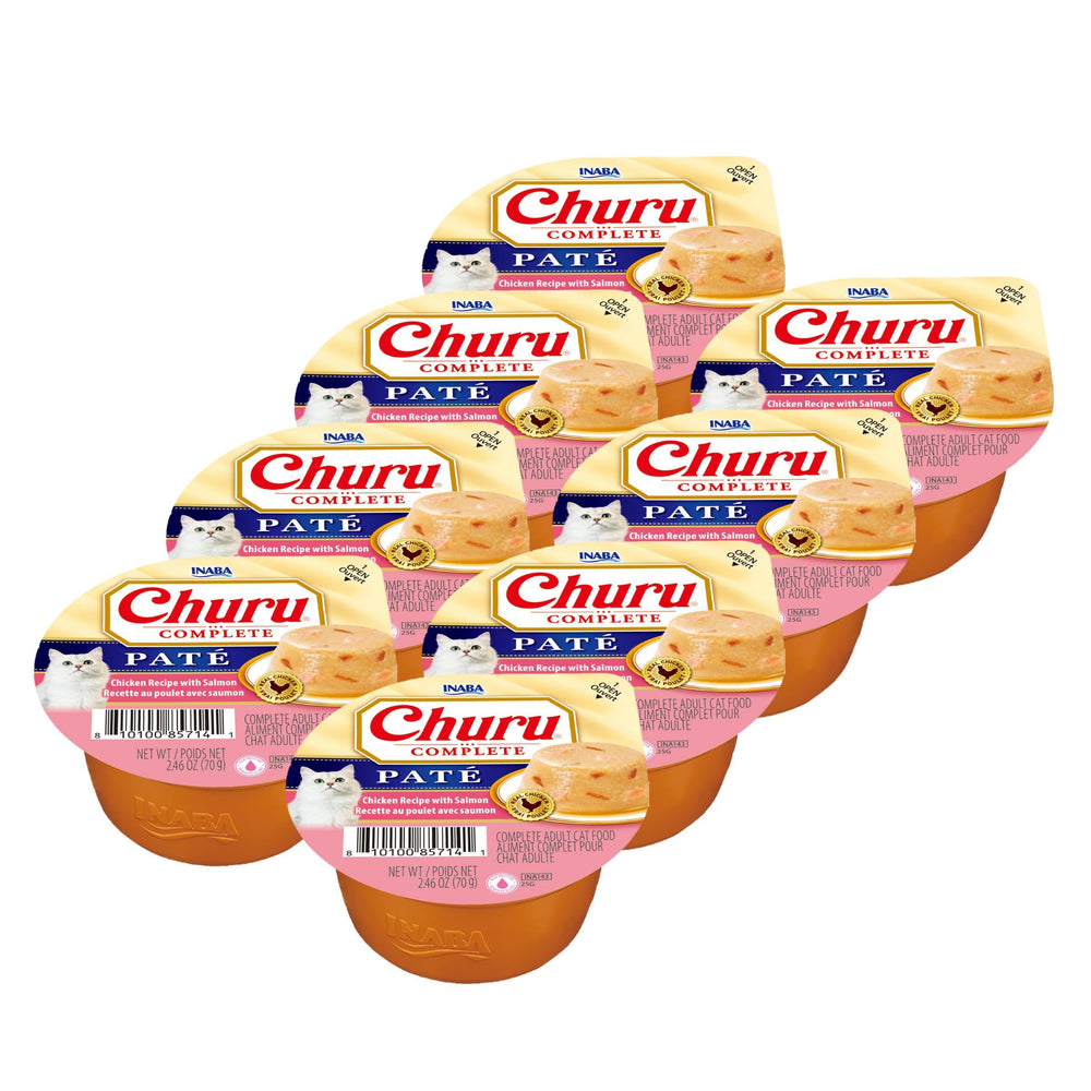INABA Churu coupelle frontale affichant l'étiquette claire et bénéfice nutritif