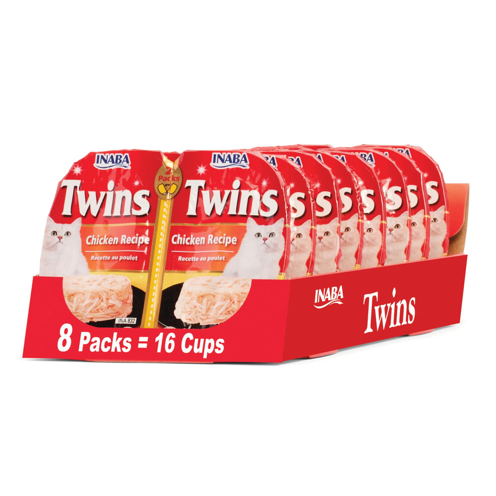 INABA poulet vue avant du paquet montrant les deux coupelles pratiques