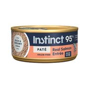 Instinct boîte saumon visible, montre la qualité du premier ingrédient