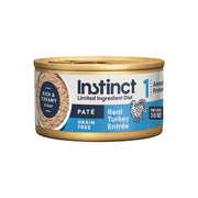 Instinct boîte face avant montrant la recette dinde et bénéfice nutritionnel