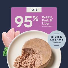 Instinct pâté ouverte montrant texture lisse pour appétence et hydratation