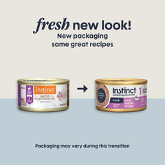 Instinct pâté lapin boîte ouverte révélant le contenu appétent bénéfice hydratation