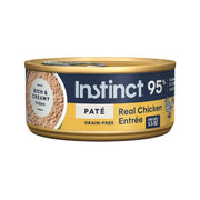 Instinct pâté face boîte montrant l'étiquette et le bénéfice nutritionnel