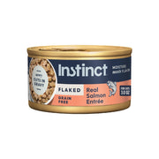 Instinct boîte face affichant saumon réel et avantage protéique