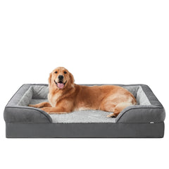 INVENHO vue avant du lit pour chien montrant forme canapé et confort