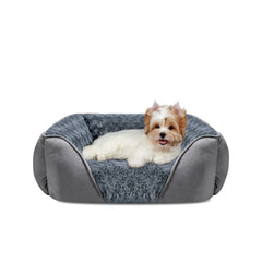 INVENHO lit rectangulaire face avant montrant bord surélevé et coussin confortable