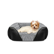 INVENHO panier rectangulaire vu de face, confort et soutien pour petit chien