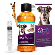 ioVet emballage avant montrant le produit et avantages visibles