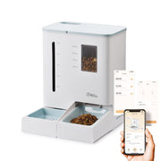iPettie FW54 vue avant produit montrant le duo distributeur et réservoir, fonctionnalité pratique