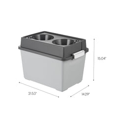 IRIS USA bol inox amovible montrant facilité de nettoyage