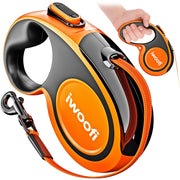 IWOOFI laisse rétractable face avant montrant mécanisme et design robuste