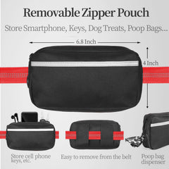 iYoShop pochette zippée amovible ouverte montrant téléphone et clefs