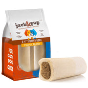 Jack&Pup os fourré pack avant montrant quatre os appétissants