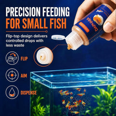 Alevins acceptant JADINGSFARM dans un nano-aquarium pour croissance saine