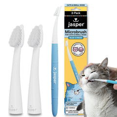 Jasper microbrush vue de face montrant design fin et maniable pour brossage efficace