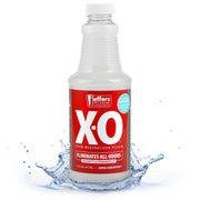 Jeffers X-O flacon avant montrant étiquette et usage polyvalent