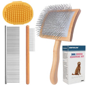 JENFOSLAN brosse slicker face avant montrant la poignée ergonomique et confort