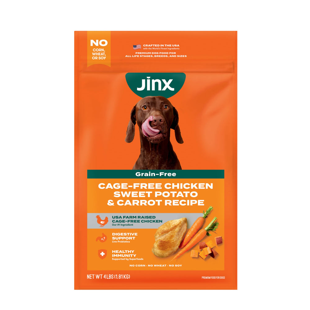 Jinx emballage avant 4 lb montrant composition claire et bénéfice nutritionnel