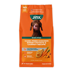 Jinx emballage face montrant sac 30 lb et informations nutritionnelles pour confort