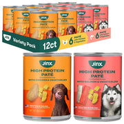 Jinx pack variété face boîte montrant 12 conserves, facilite choix de repas