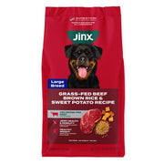 Jinx sac 30lb montrant emballage et avantages nutritionnels
