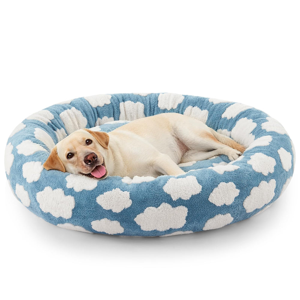 JOEJOY lit donut vue de face montrant le design rond et confortable