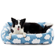 JOEJOY lit face avant bleu montrant design nuage et rebords confortables