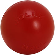 Jolly Pets vue avant du jouet balle 10 pouces montrant la forme et la couleur rouge pour visibilité