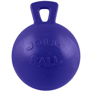 Jolly Pets vue avant du jouet bleu montrant la forme et la poignée, durable pour lancer