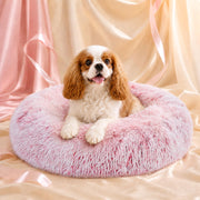 JOLLYVOGUE vue avant du lit donut rose offrant confort visuel