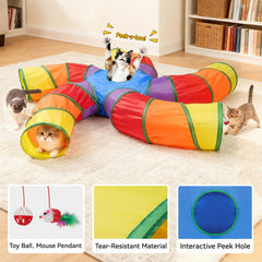 Joytale tunnel accessoires clochette et souris stimulent instinct de chasse